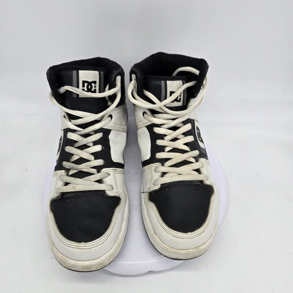 Dc Shoes Men's 13 Factory Lite High Top Skate Trainers White Black Sneakers - Picture 2 of 7